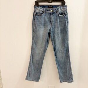 Judy Blue Dad Jean Straight Leg High Rise Distressed Jeans Size 11/30